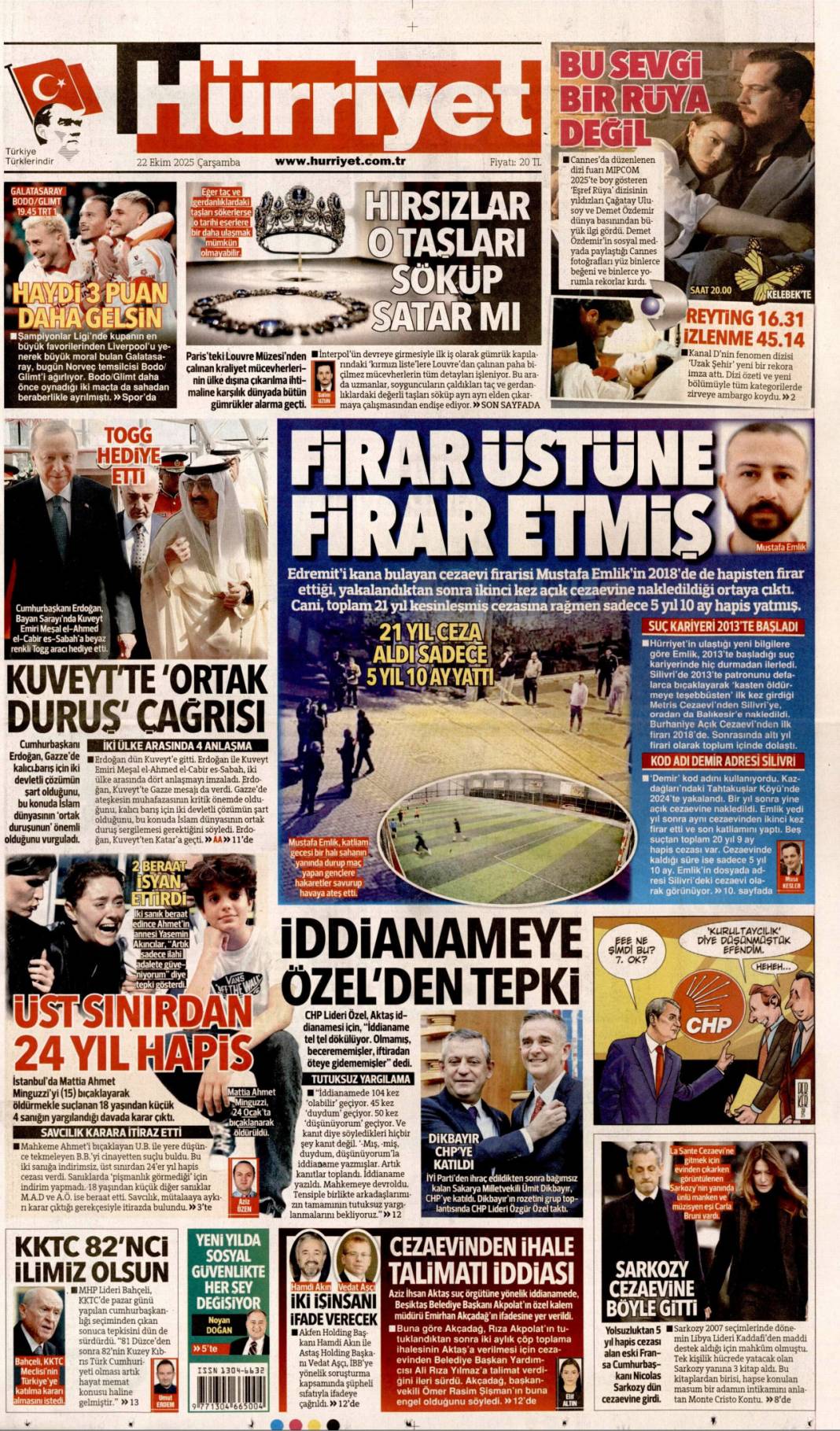 Yapmadıkları kalmamış! CHP talanı iddianamede ortaya döküldü: 22 Ekim gazete manşetleri 2