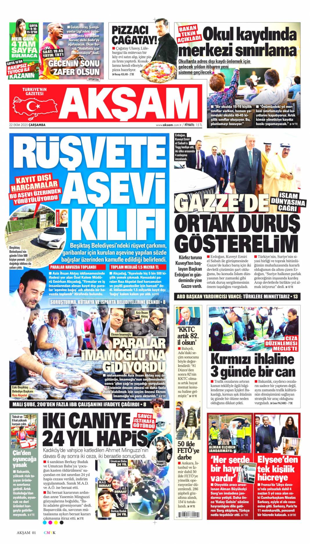 Yapmadıkları kalmamış! CHP talanı iddianamede ortaya döküldü: 22 Ekim gazete manşetleri 11