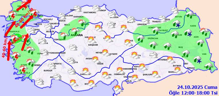 Meteoroloji alarm verdi: O bölgelerde kuvvetli olması bekleniyor! Bugün hava nasıl, cuma günü hava nasıl olacak? 8