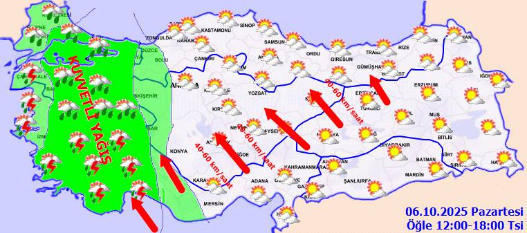 Meteorolojiden peş peşe uyarı: Su baskınlarına dikkat! O bölgelerde kuvvetli yağış etkili olacak! Bugün hava nasıl, Salı günü hava nasıl olacak? 8
