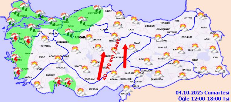 Meteorolojiden uyarı: Hafta sonu plan yapmayın, o bölgelerde etkili olacak! Bugün hava nasıl, Cumartesi hava nasıl olacak? 5