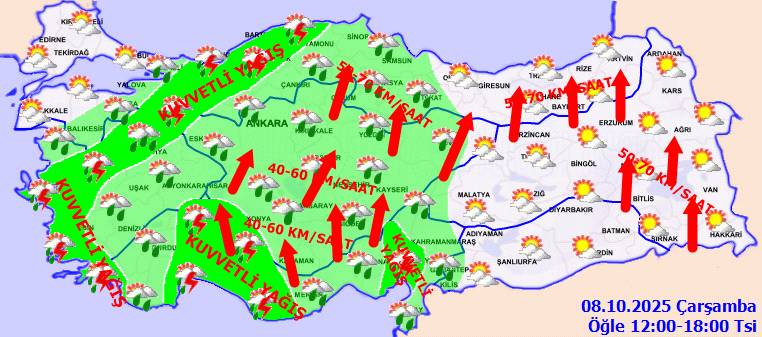 Meteoroloji o bölgelere dikkat çekti: Gök gürültülü sağanak yağış etkili olacak! Bugün hava nasıl, Çarşamba günü hava nasıl? 12