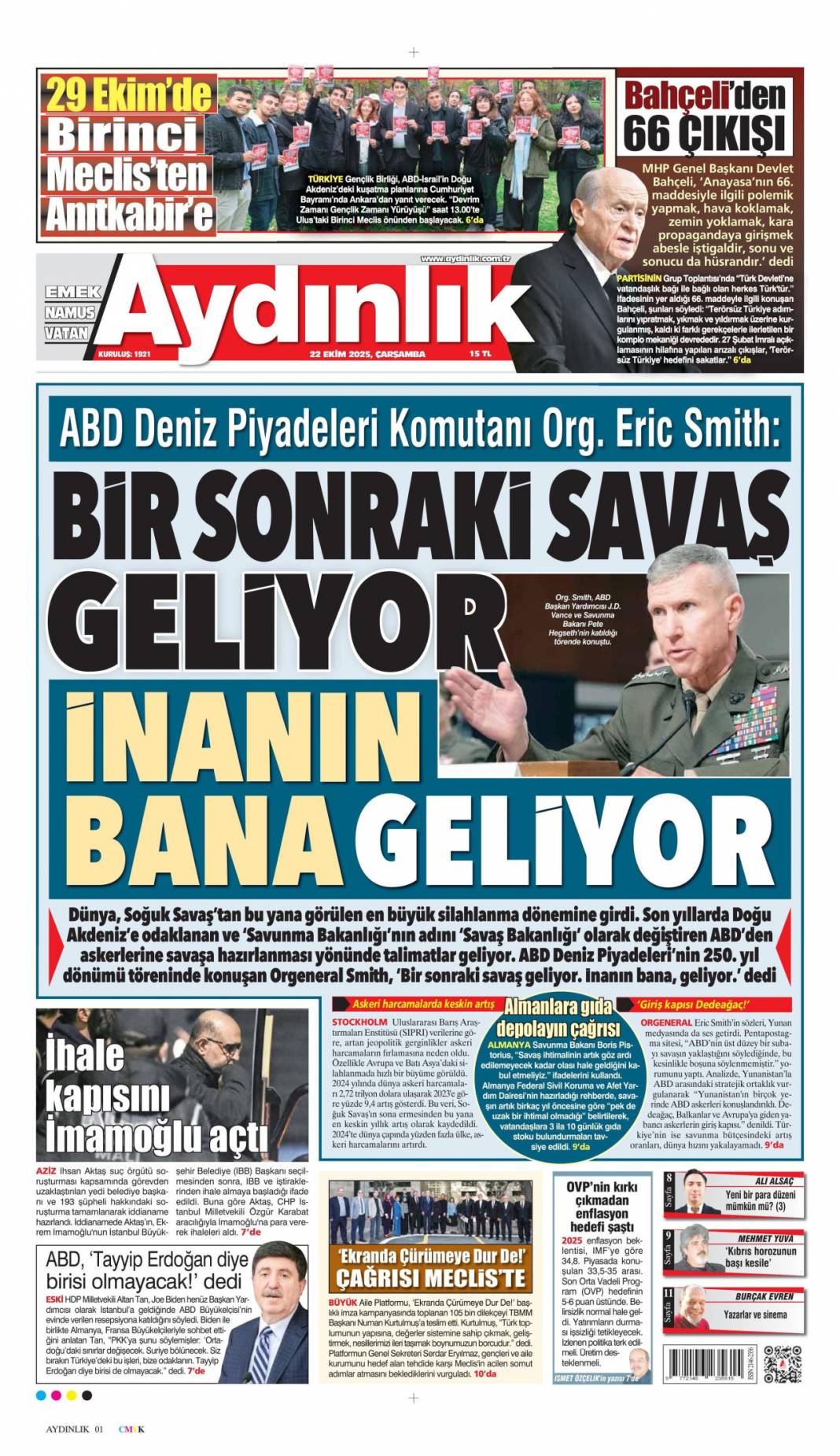 Yapmadıkları kalmamış! CHP talanı iddianamede ortaya döküldü: 22 Ekim gazete manşetleri 14