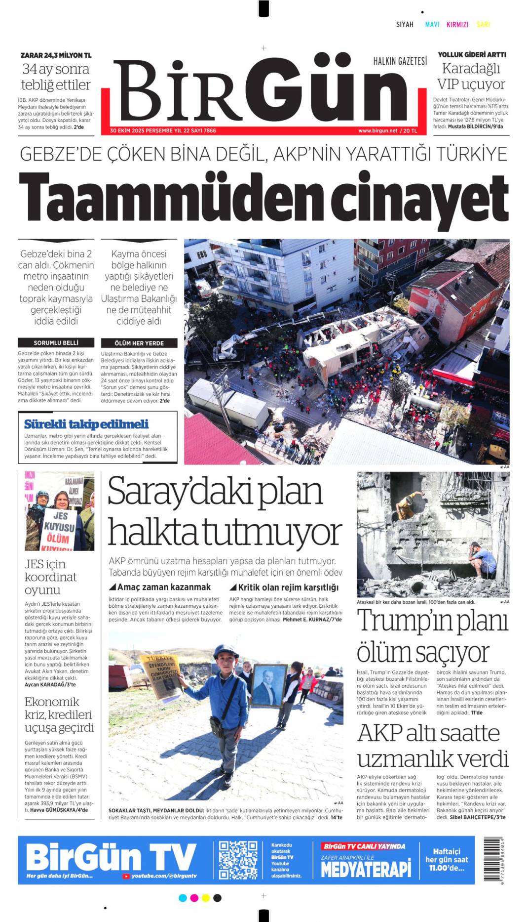 Halkın bayramı, Sen çok yaşa cumhuriyet: 30 Ekim 2025 gazete manşetleri 15