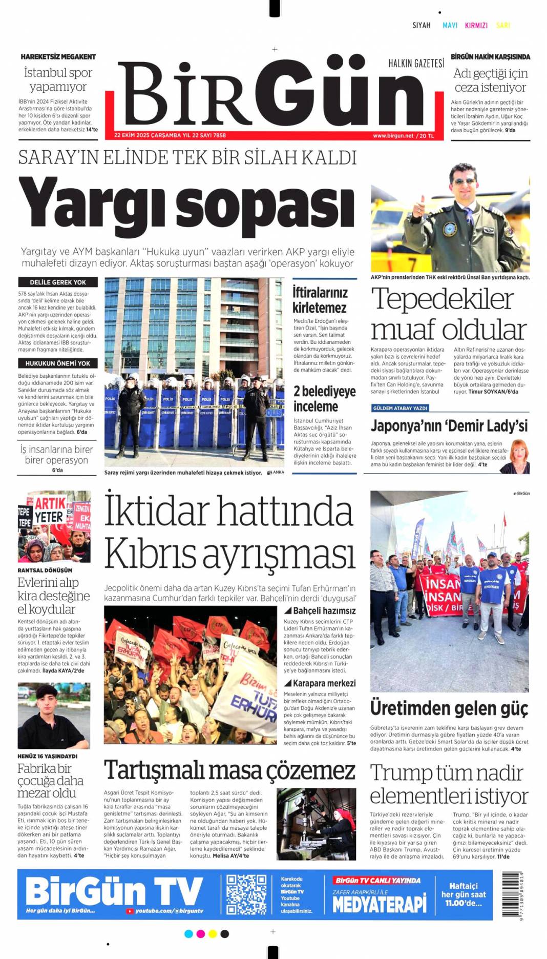 Yapmadıkları kalmamış! CHP talanı iddianamede ortaya döküldü: 22 Ekim gazete manşetleri 15