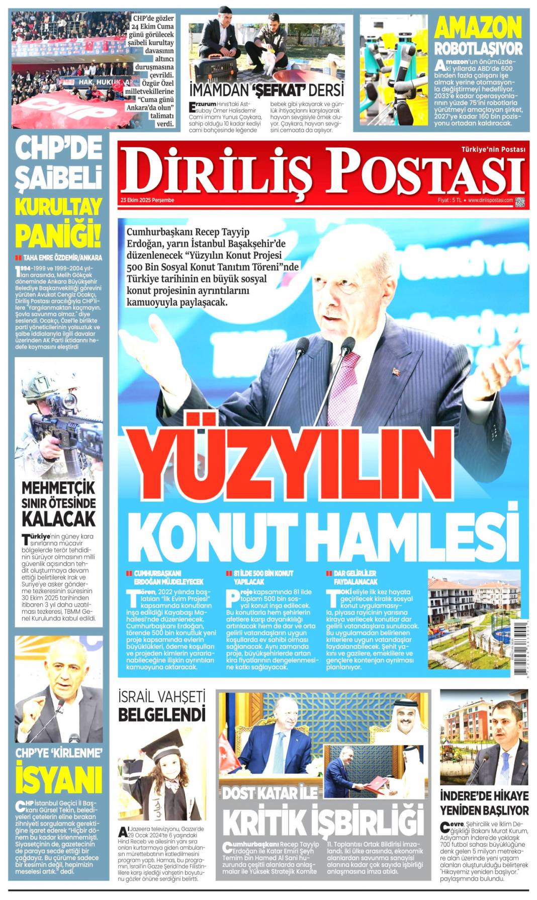 5 Milyarlık kasadan İBB kuryeleri çıktı: 23 Ekim 2025 gazete manşetleri 17