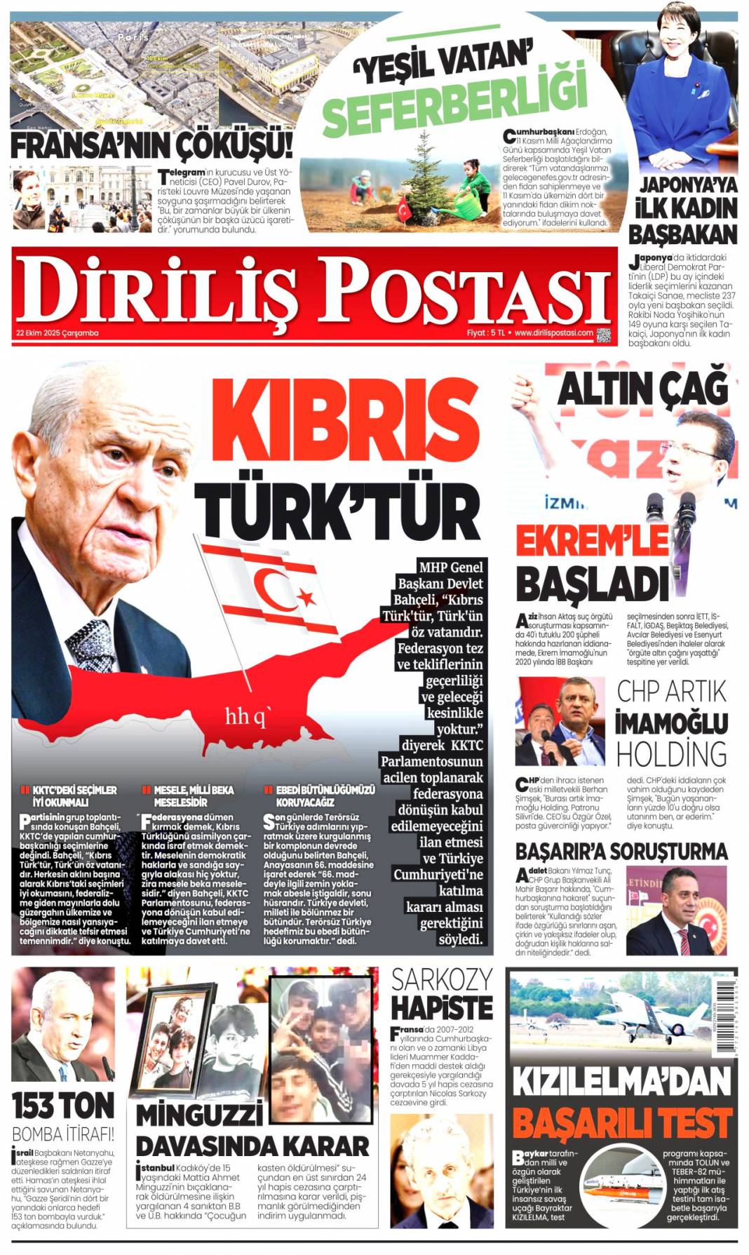 Yapmadıkları kalmamış! CHP talanı iddianamede ortaya döküldü: 22 Ekim gazete manşetleri 17