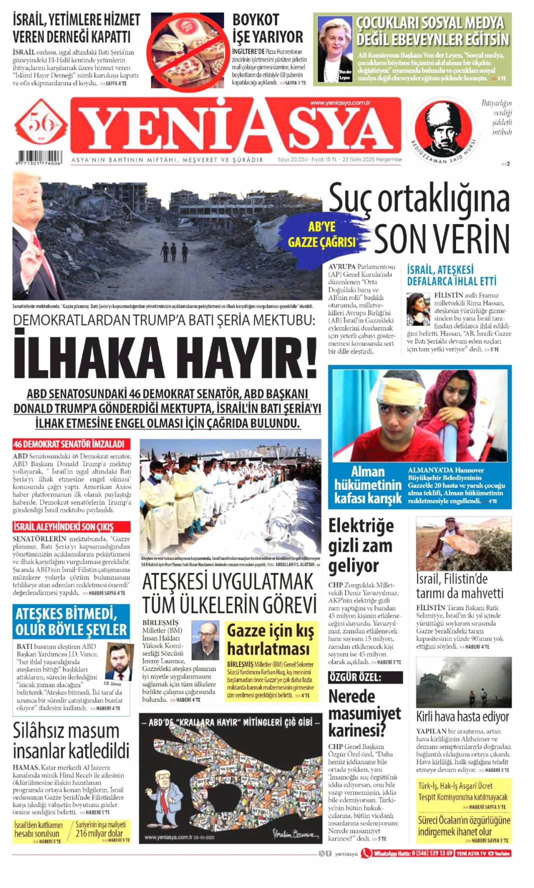 5 Milyarlık kasadan İBB kuryeleri çıktı: 23 Ekim 2025 gazete manşetleri 18