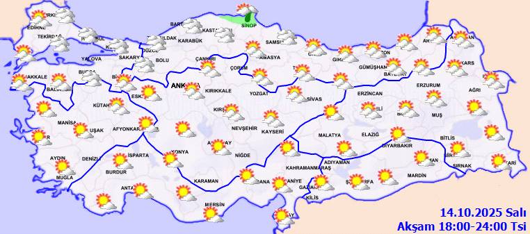 Meteoroloji Genel Müdürlüğü son tahminlerini açıkladı: Peki bugün hava nasıl, Salı günü hava nasıl olacak? 10