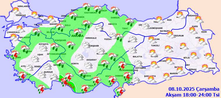 Meteoroloji o bölgelere dikkat çekti: Gök gürültülü sağanak yağış etkili olacak! Bugün hava nasıl, Çarşamba günü hava nasıl? 10