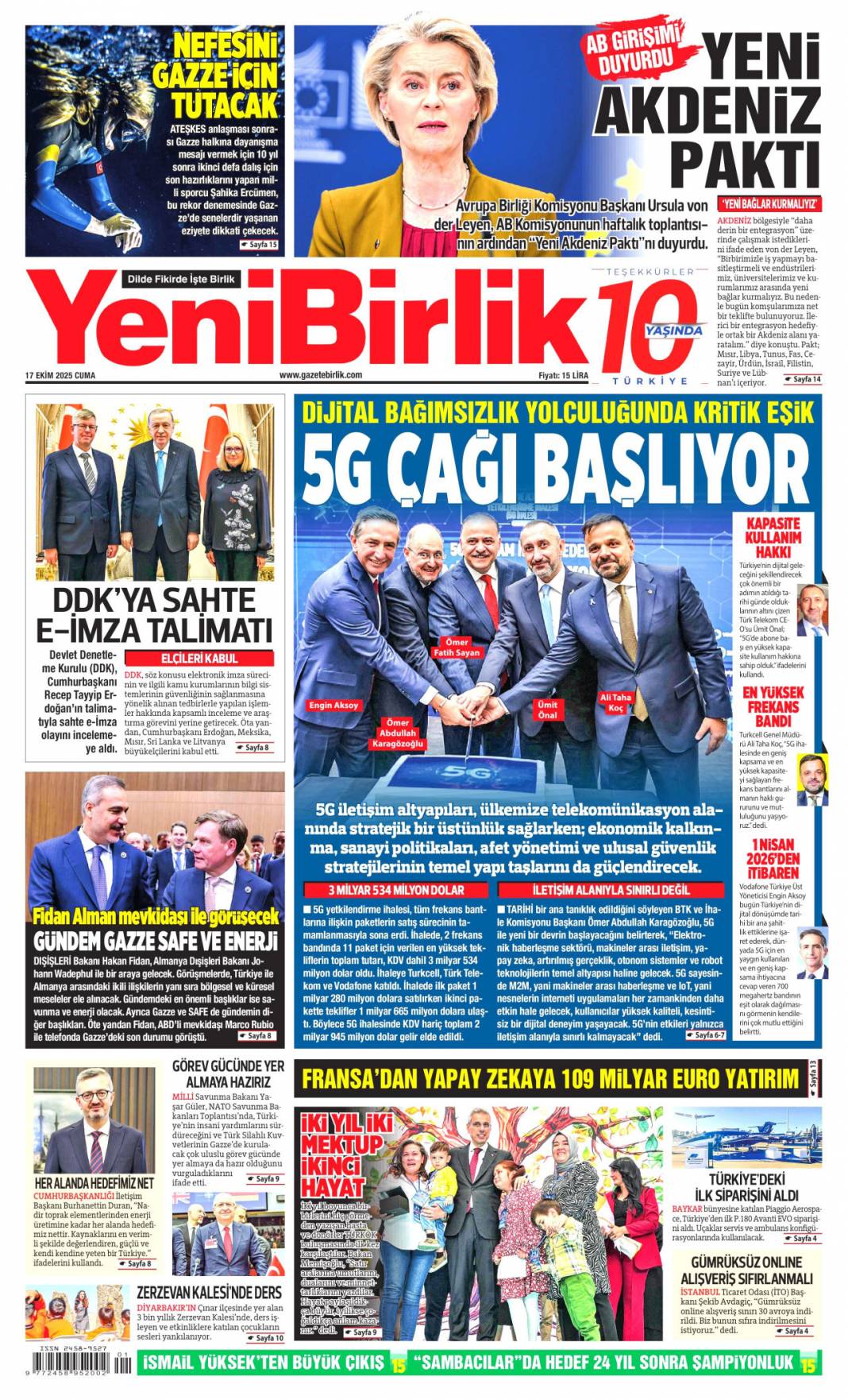 Dünyanın nadir gücü Türkiye! 694 milyon ton rezerv keşfedildi: 17 Ekim 2025 gazete manşetleri 19