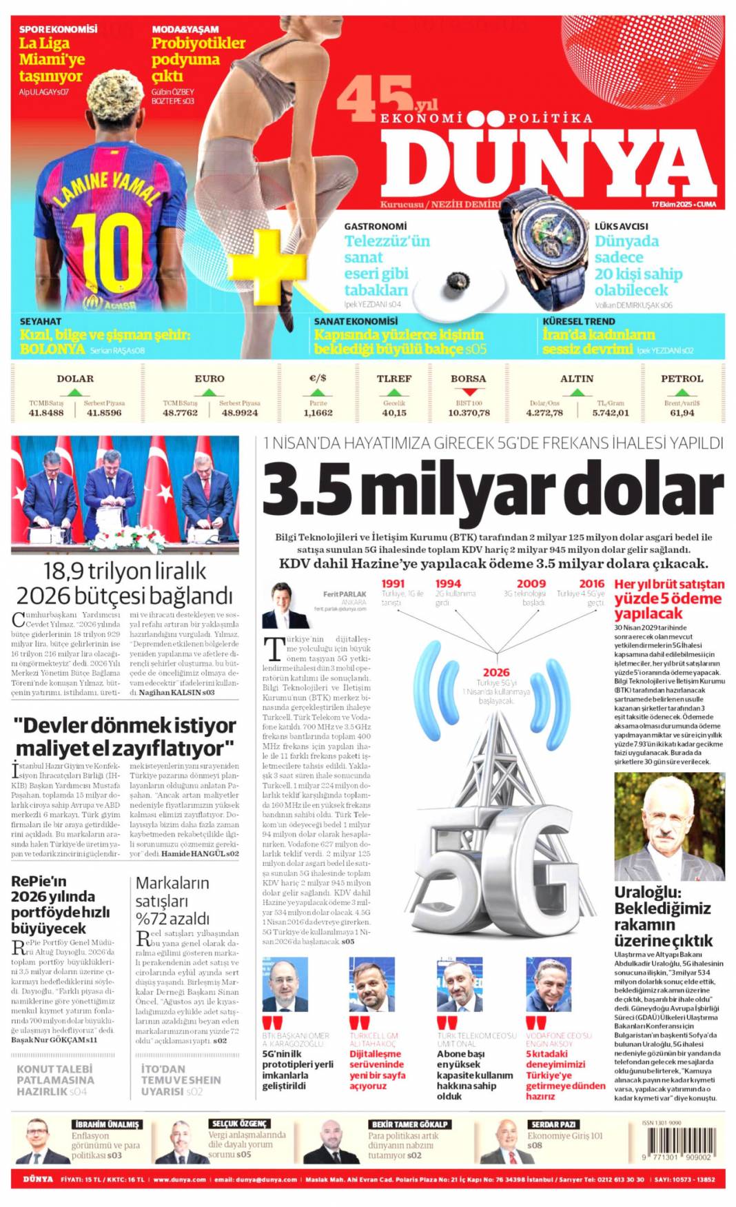 Dünyanın nadir gücü Türkiye! 694 milyon ton rezerv keşfedildi: 17 Ekim 2025 gazete manşetleri 22