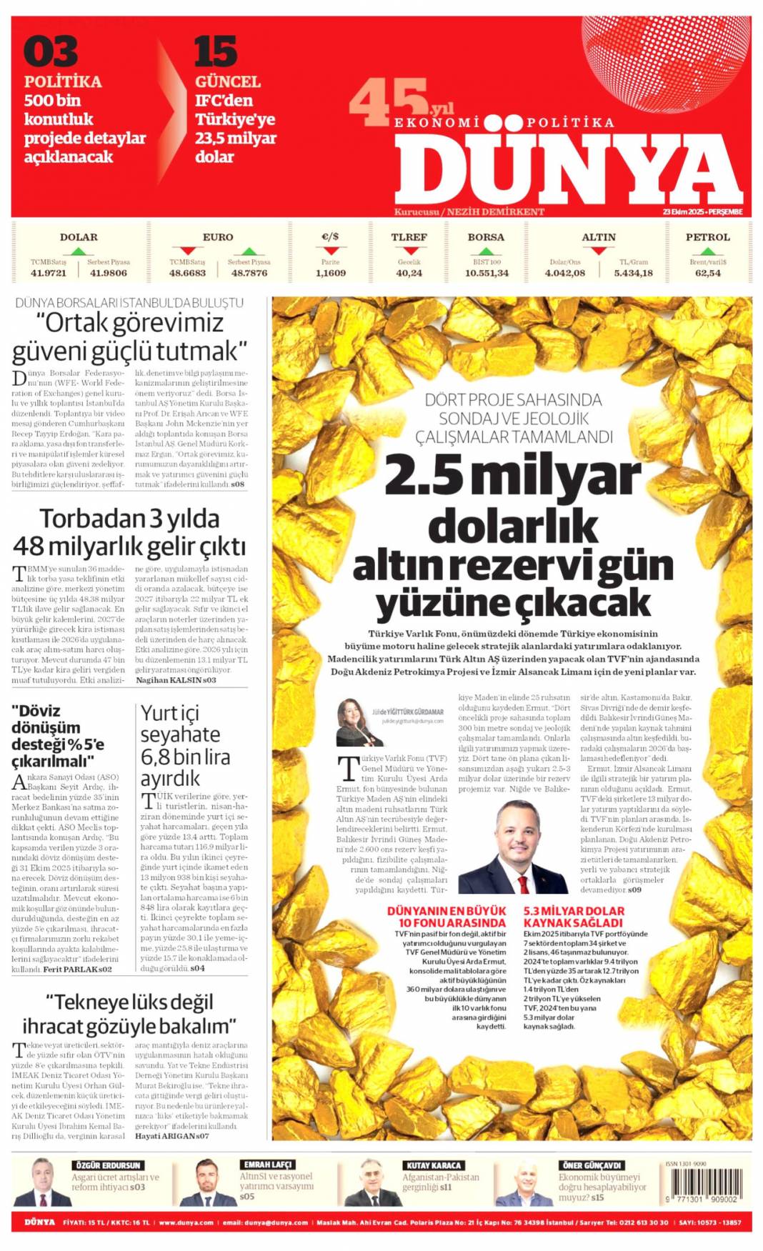 5 Milyarlık kasadan İBB kuryeleri çıktı: 23 Ekim 2025 gazete manşetleri 21