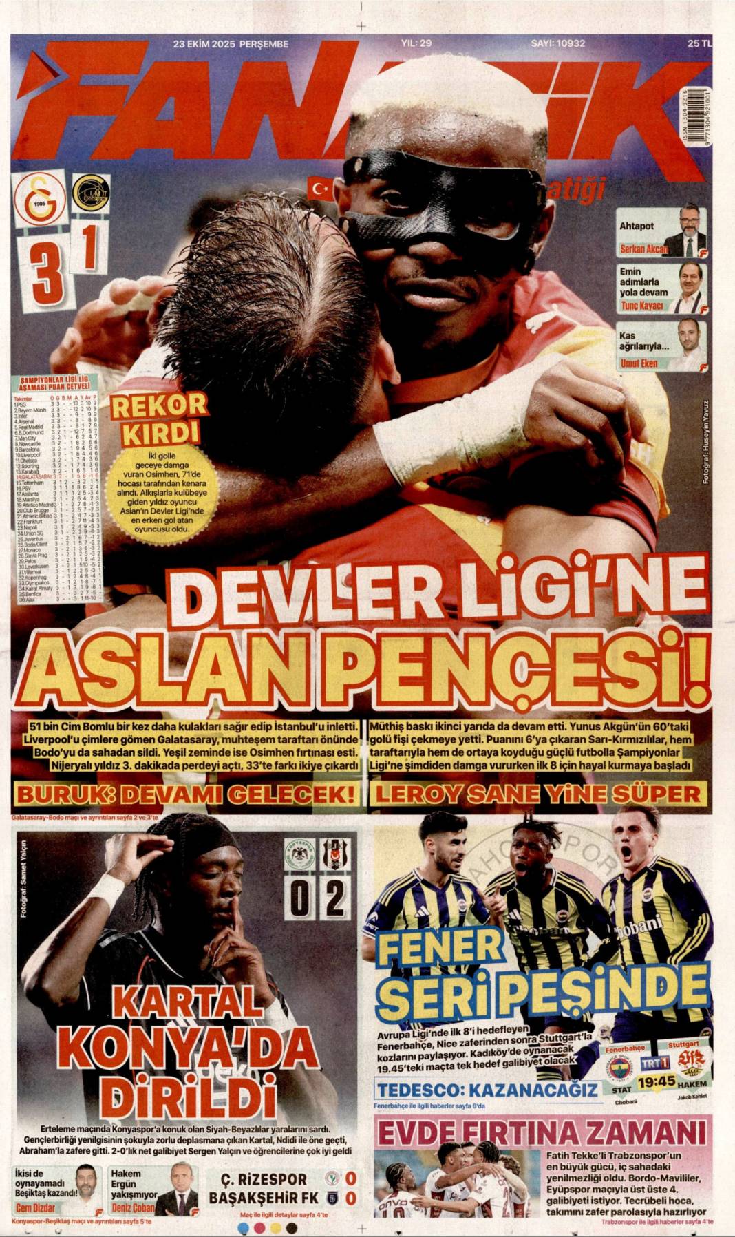 5 Milyarlık kasadan İBB kuryeleri çıktı: 23 Ekim 2025 gazete manşetleri 23