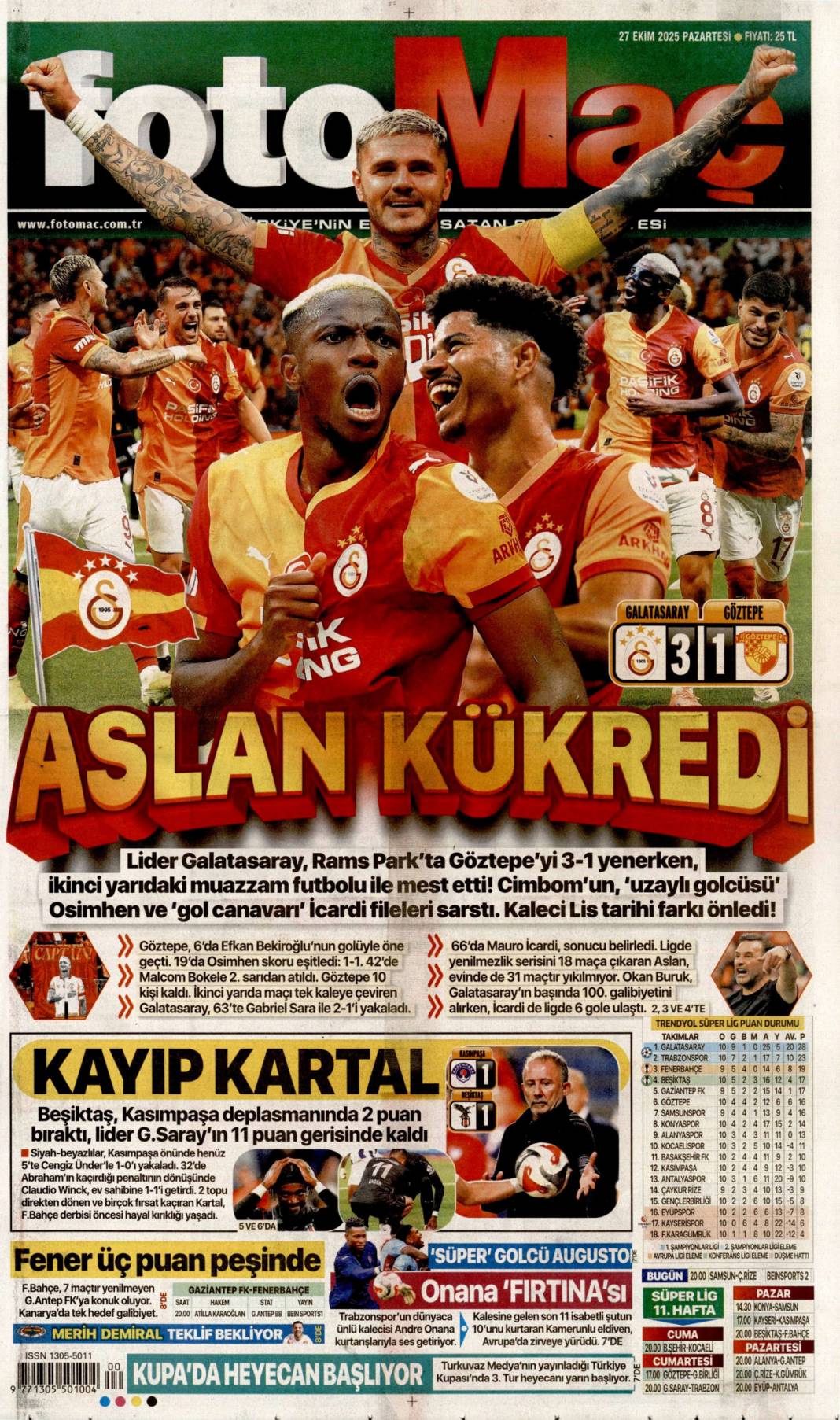 Türkiye'den gittiler, Terörsüz Türkiye yolunda bir adım daha: 27 Ekim 2025 gazete manşetleri 26