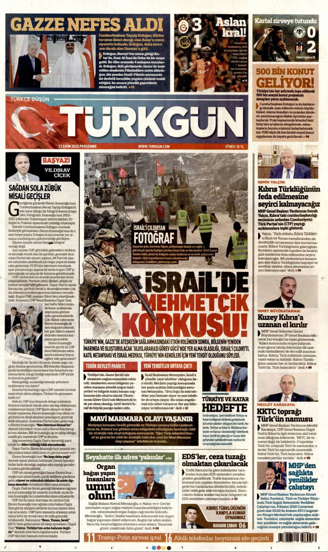 5 Milyarlık kasadan İBB kuryeleri çıktı: 23 Ekim 2025 gazete manşetleri 6