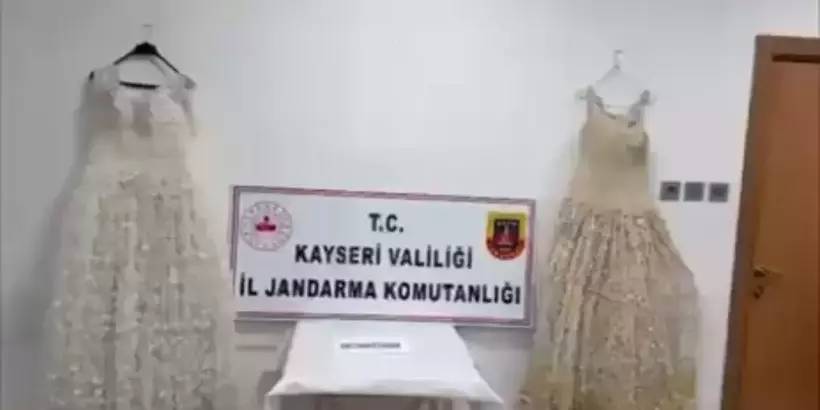 Kayseri’de şeytanı bile şaşırtacak olay: Gelinliğe boncuk boncuk uyuşturucu işlemişler! 3