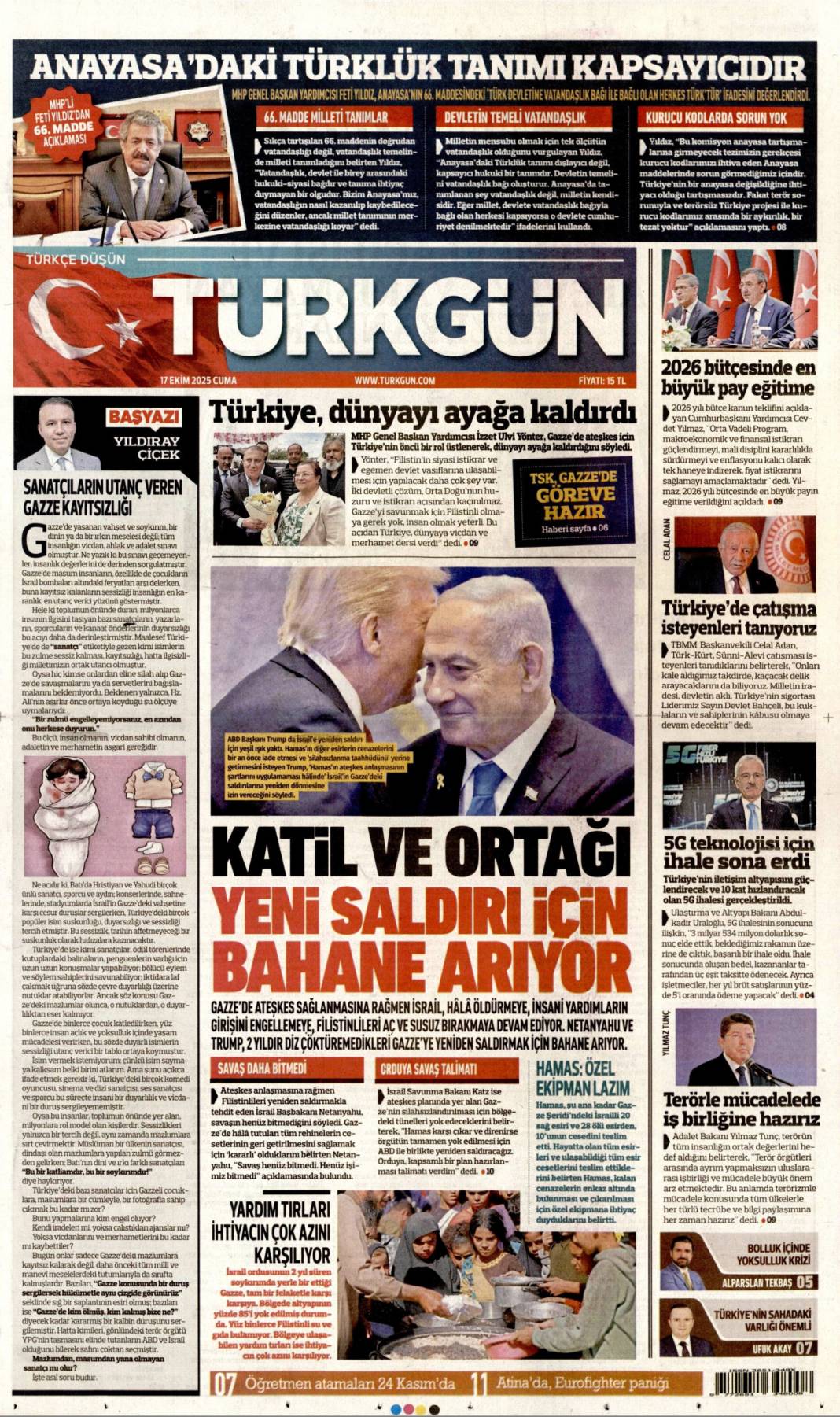 Dünyanın nadir gücü Türkiye! 694 milyon ton rezerv keşfedildi: 17 Ekim 2025 gazete manşetleri 7