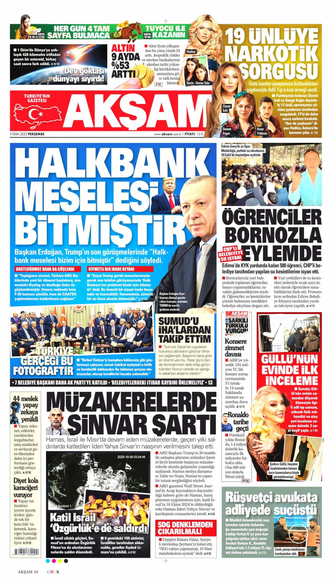 Halkın özlemi yeni anayasa: 9 Ekim 2025 Perşembe güncel gazete manşetleri 23