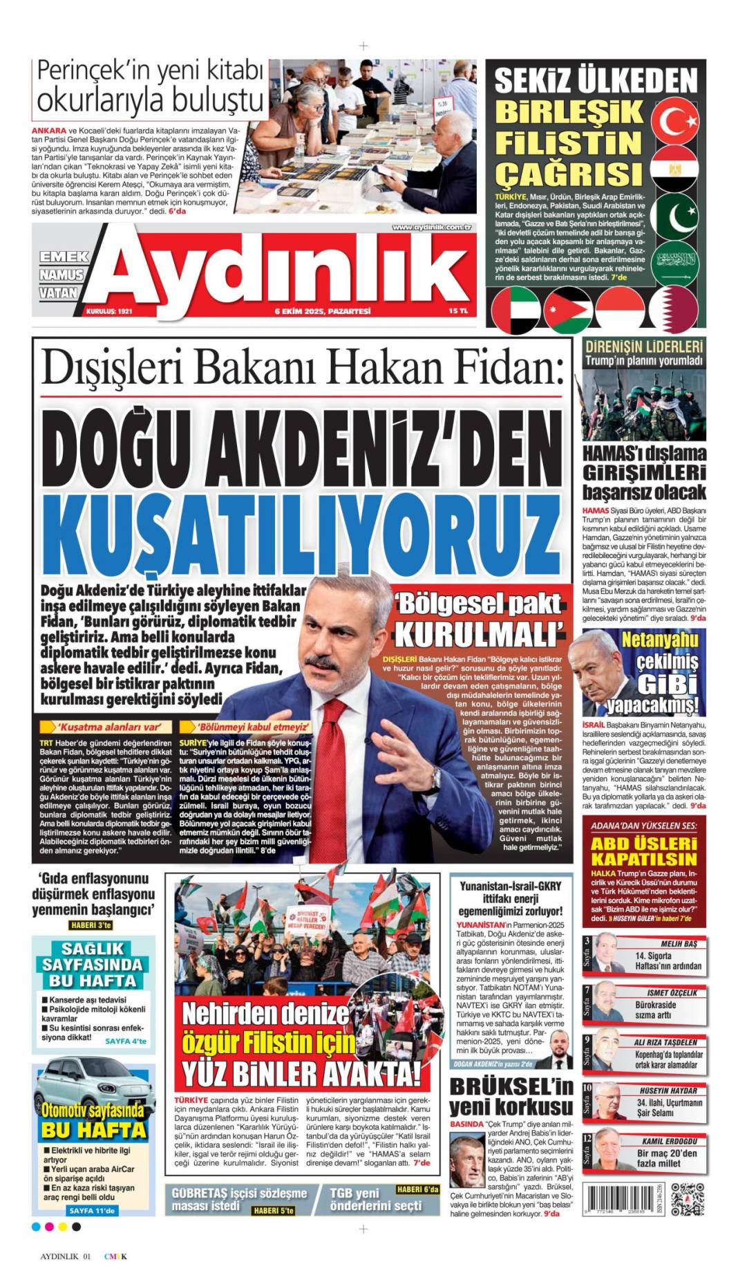 Soykırıma karşı Türkiye ayakta: 6 Ekim 2025 Pazartesi güncel gazete manşetleri 7