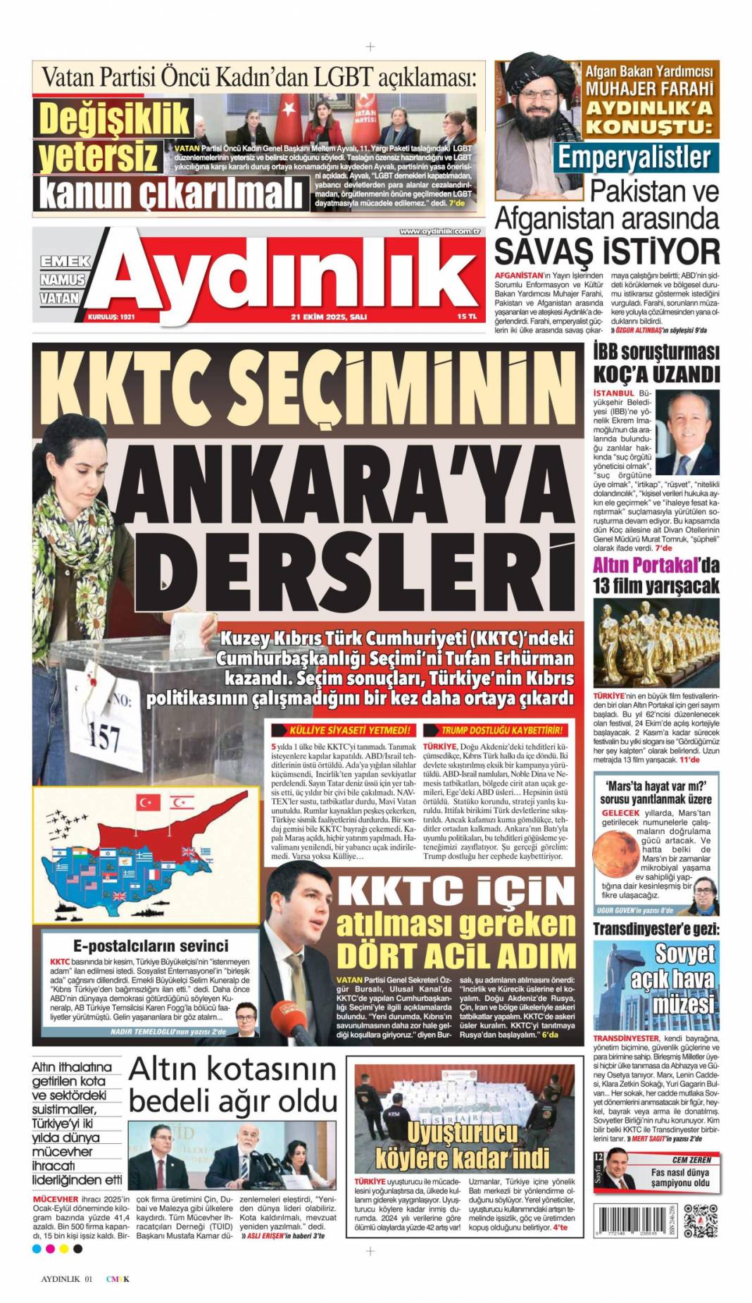 Tam bir suç makinesi: 21 Ekim 2025 Salı, gündeme dair merak edilen gazete manşetleri 5