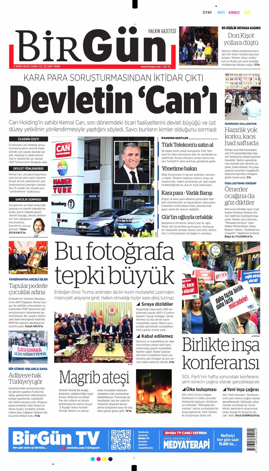 Karizma çizen 497 cesur yürek: 3 Ekim 2025 Cuma güncel gazete manşetleri 8