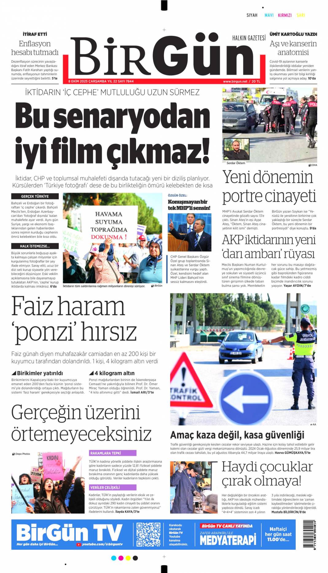 İsrail lehine İran sahada: 8 Ekim 2025 Çarşamba  güncel gazete manşetleri 10