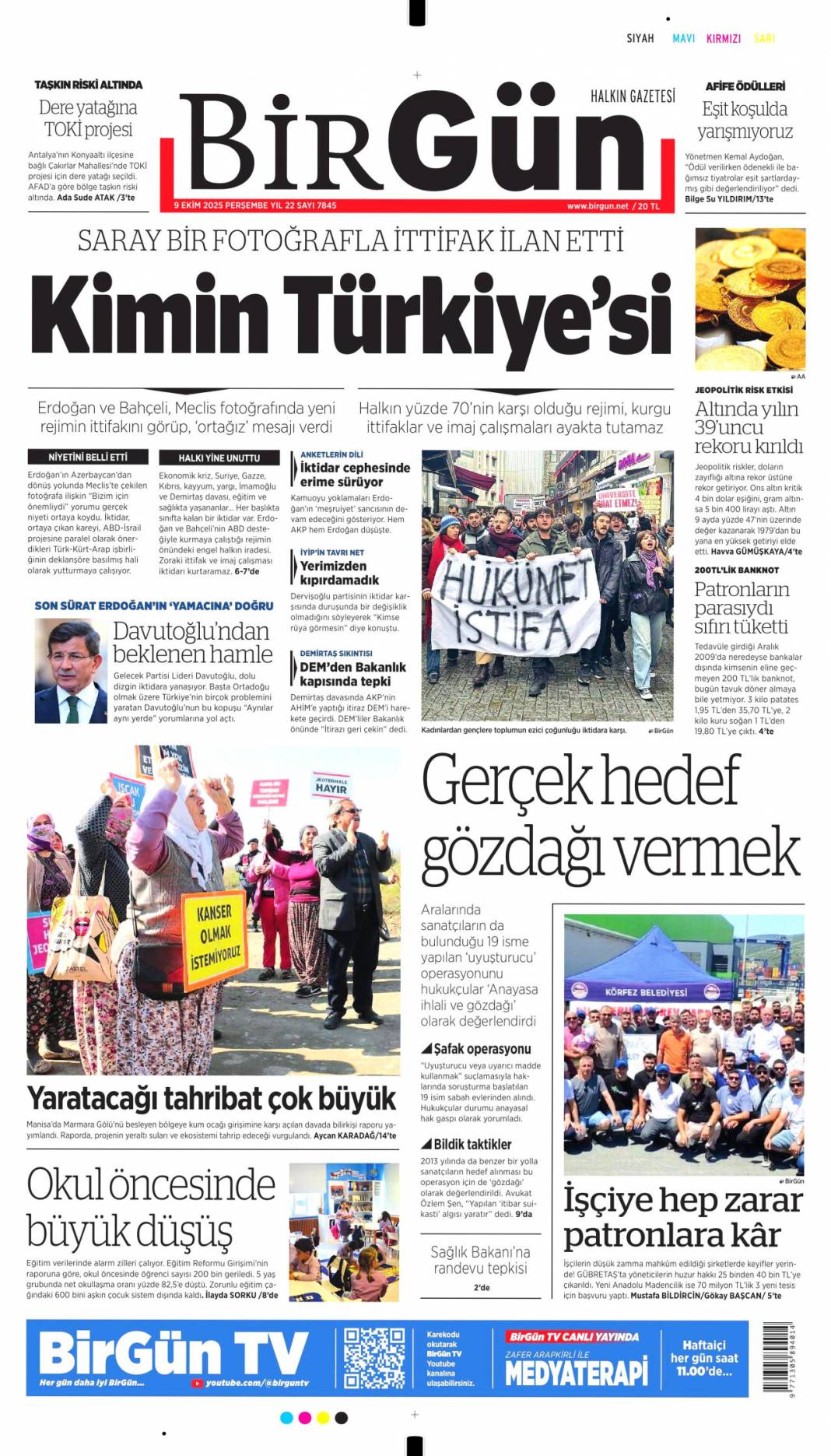 Halkın özlemi yeni anayasa: 9 Ekim 2025 Perşembe güncel gazete manşetleri 24