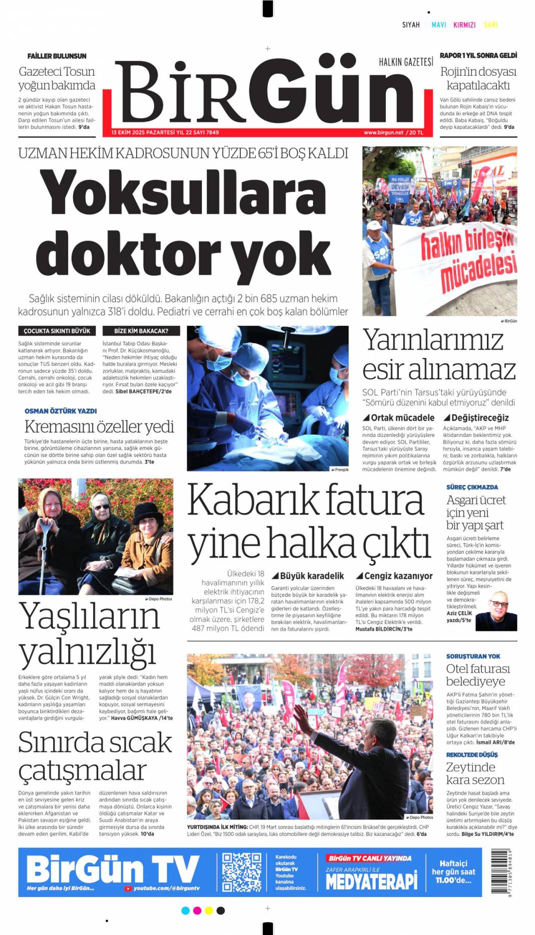 İsrail attığı imzanın arkasında durmalı: 13 Ekim 2025 Pazartesi, güncel gazete manşetleri 23