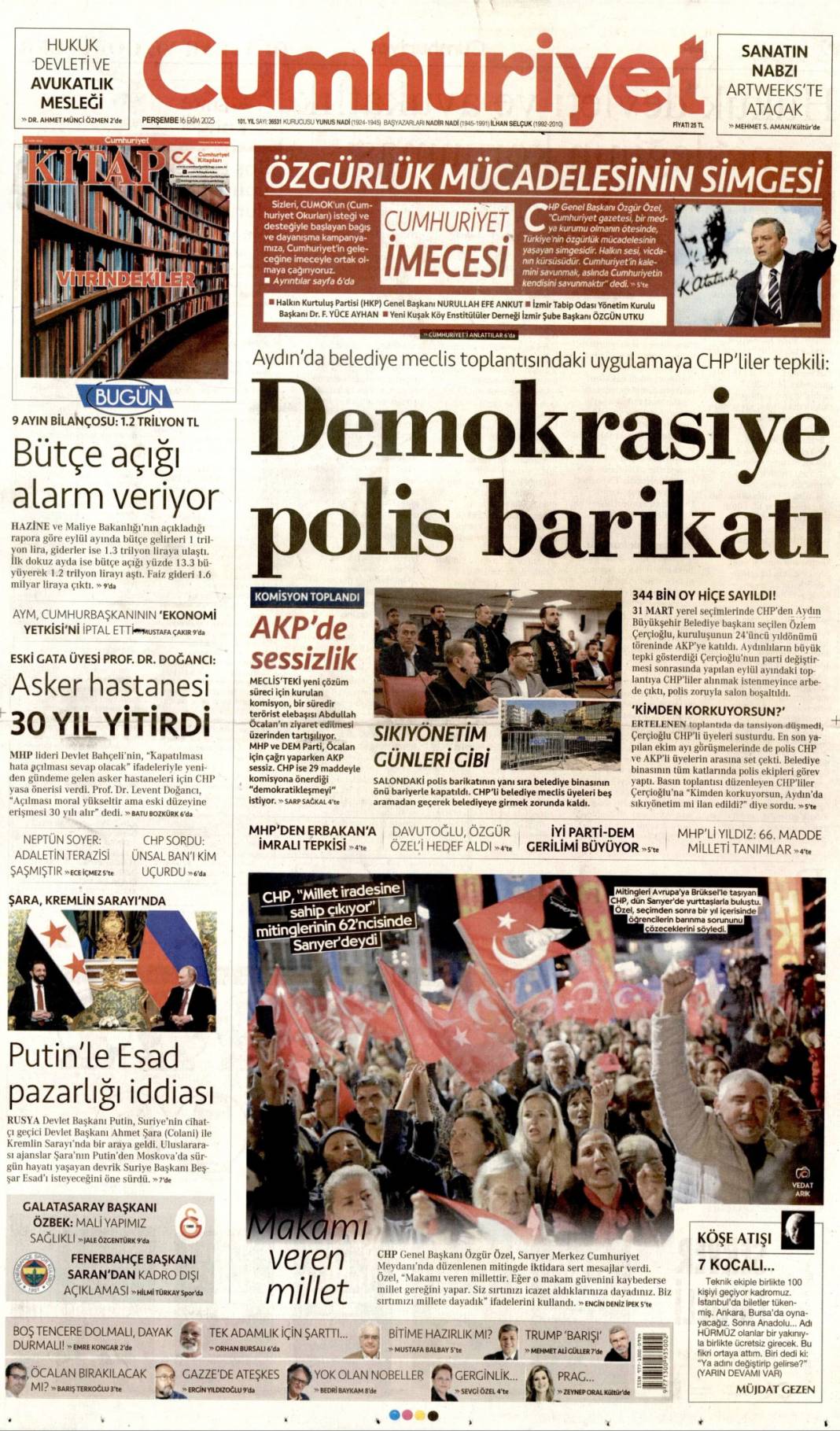 Türkiye dünyada vazgeçilmez oyuncu: 16 Ekim 2025 Perşembe güncel gazete manşetleri 4