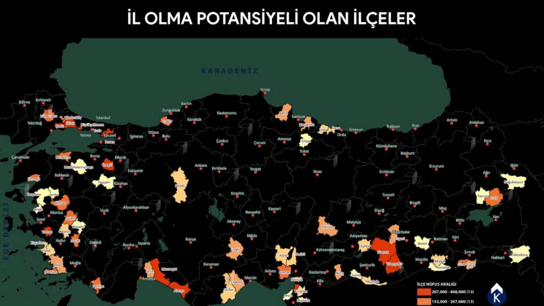 Türkiye'nin 19 ilçesi il olmaya aday: İşte o ilçeler ve plaka kodları! 2