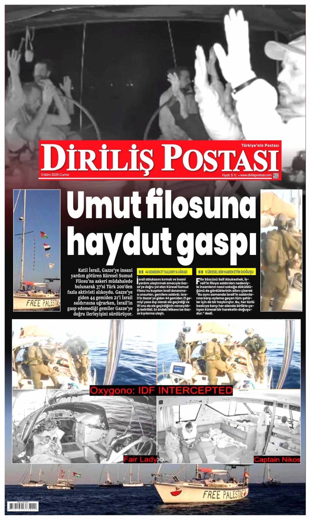 Karizma çizen 497 cesur yürek: 3 Ekim 2025 Cuma güncel gazete manşetleri 9