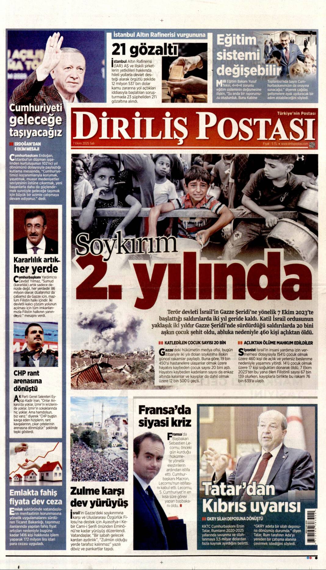 Ankara'dan Şam'a tam destek: YPG'yi beraber vuracağız! 7 Ekim 2025 Salı güncel gazete manşetleri 14