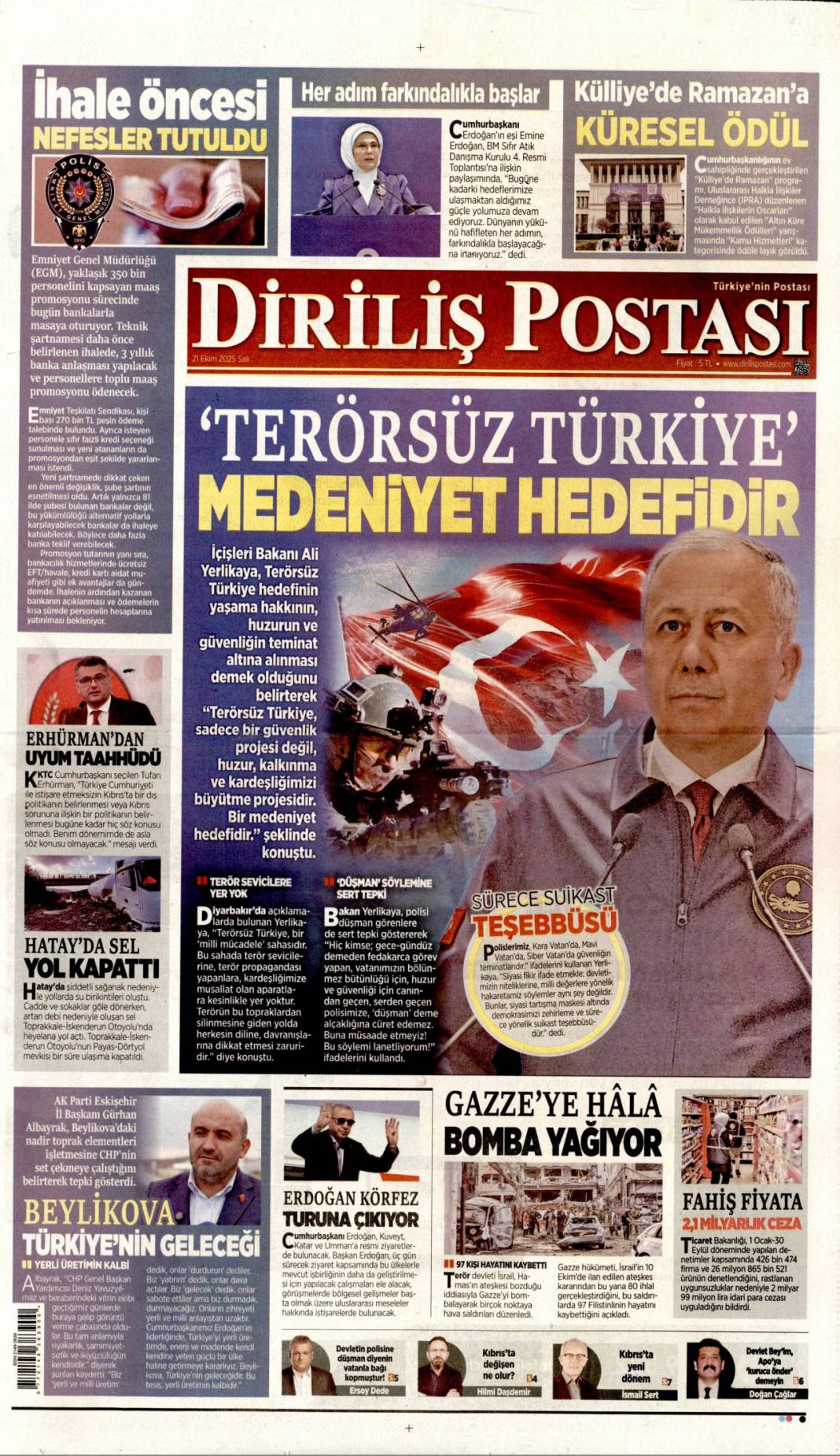 Tam bir suç makinesi: 21 Ekim 2025 Salı, gündeme dair merak edilen gazete manşetleri 7