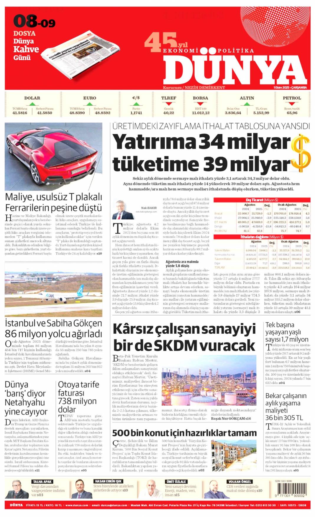 Gazze'de şimdi neler olacak? 1 Ekim 2025 Çarşamba, merak edilen güncel gazete manşetleri 12