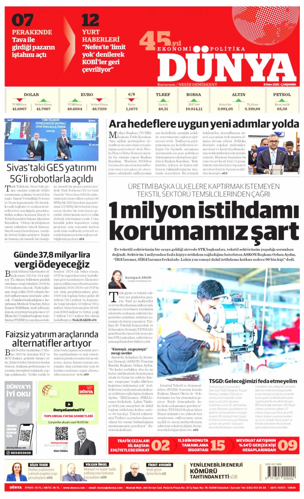 İsrail lehine İran sahada: 8 Ekim 2025 Çarşamba  güncel gazete manşetleri 12