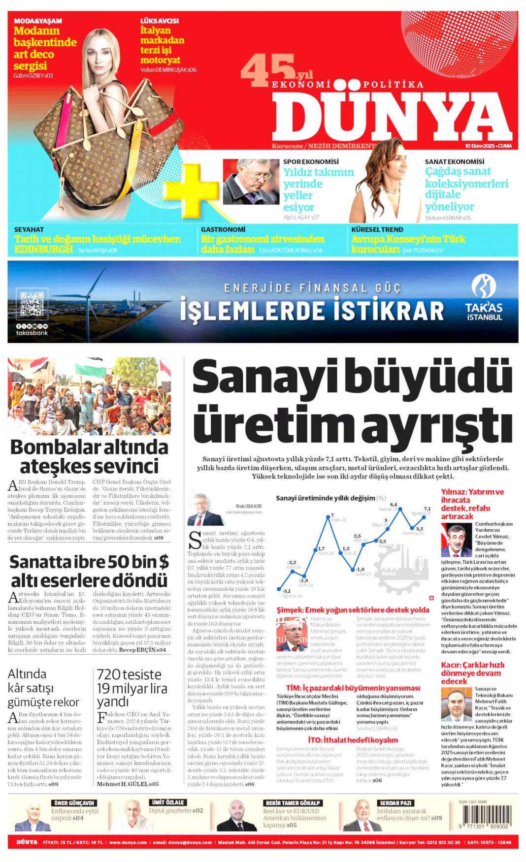 733 gün sonra silahlar sustu, Yüzün hep gülsün Gazze: 10 Ekim 2025 Cuma güncel gazete manşetleri 19