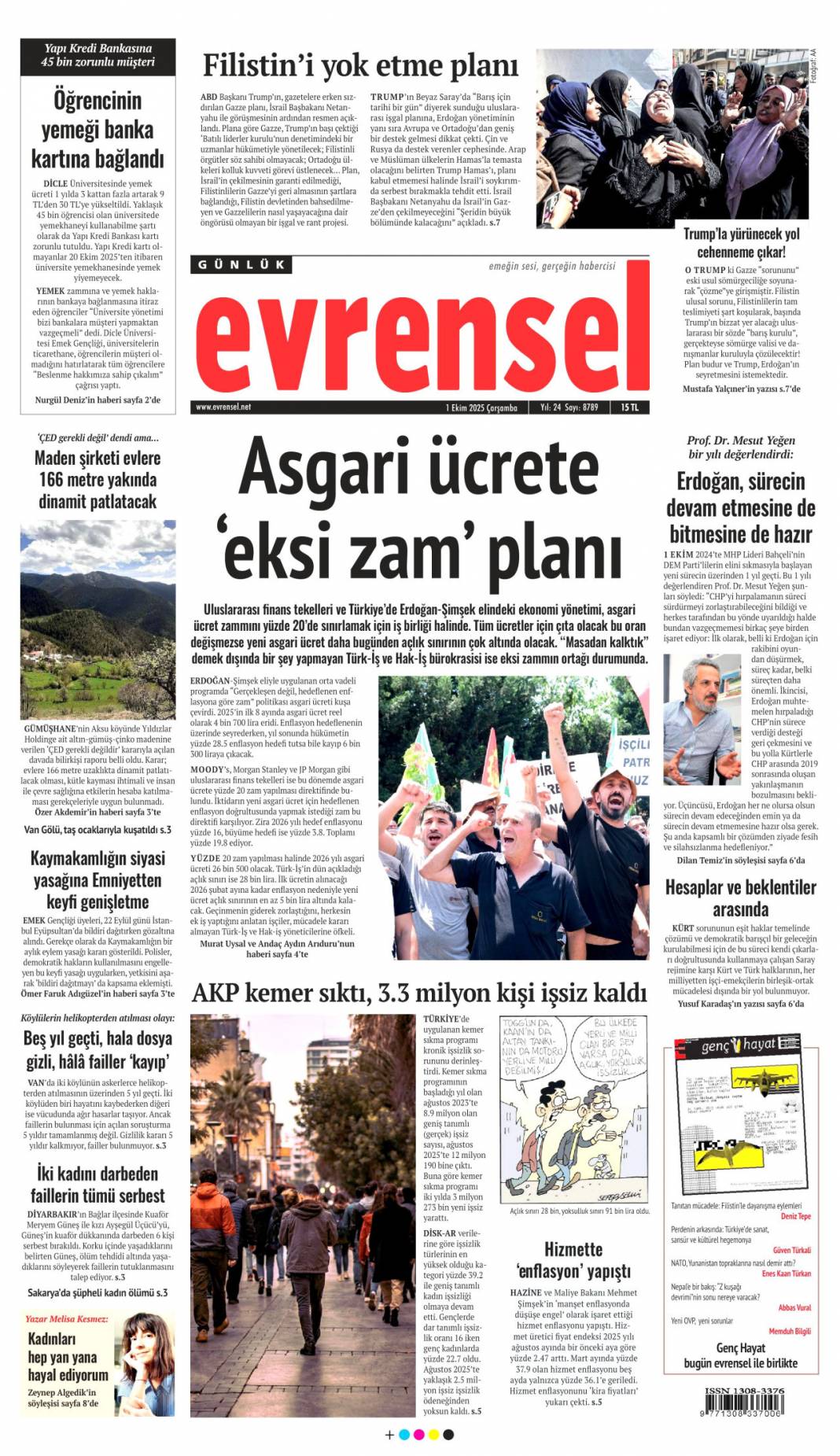 Gazze'de şimdi neler olacak? 1 Ekim 2025 Çarşamba, merak edilen güncel gazete manşetleri 8