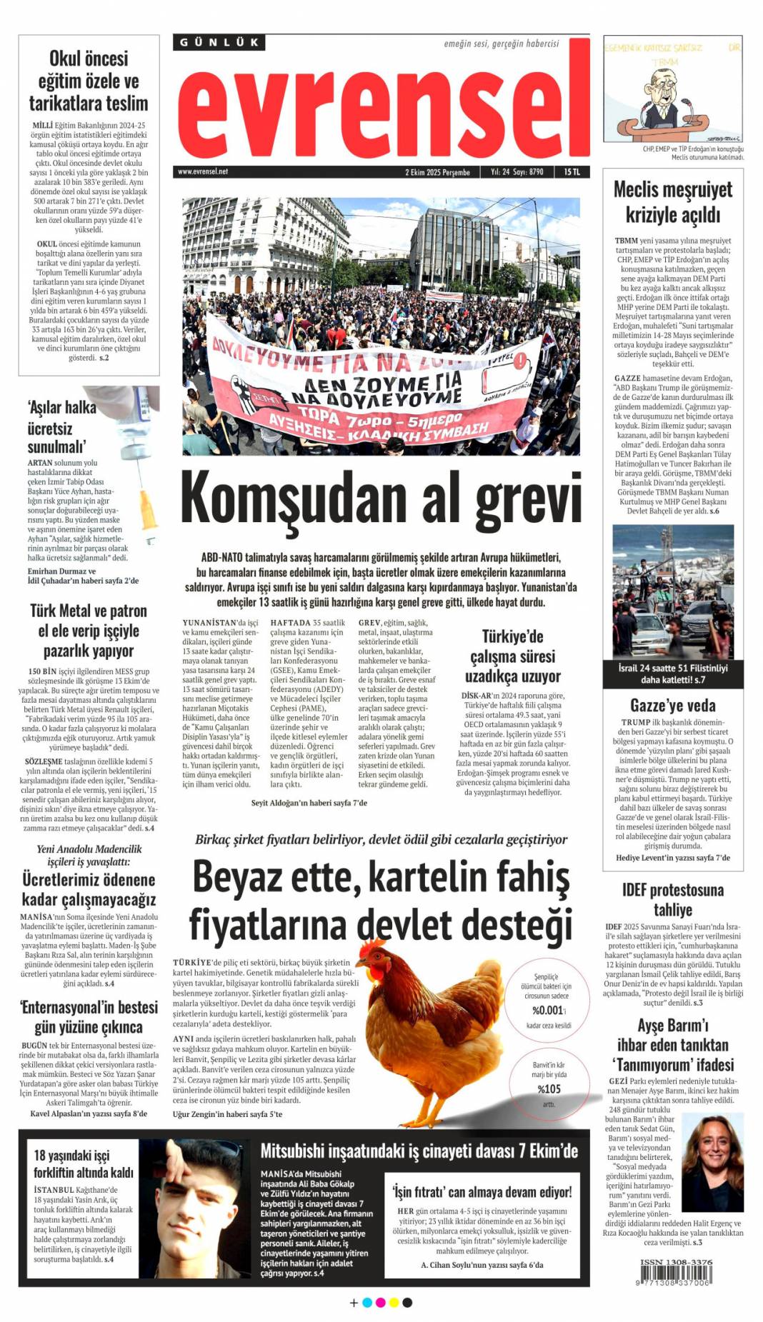 CHP'ye milli birlik dersi: 2 Ekim 2025 Perşembe güncel gazete manşetleri 12