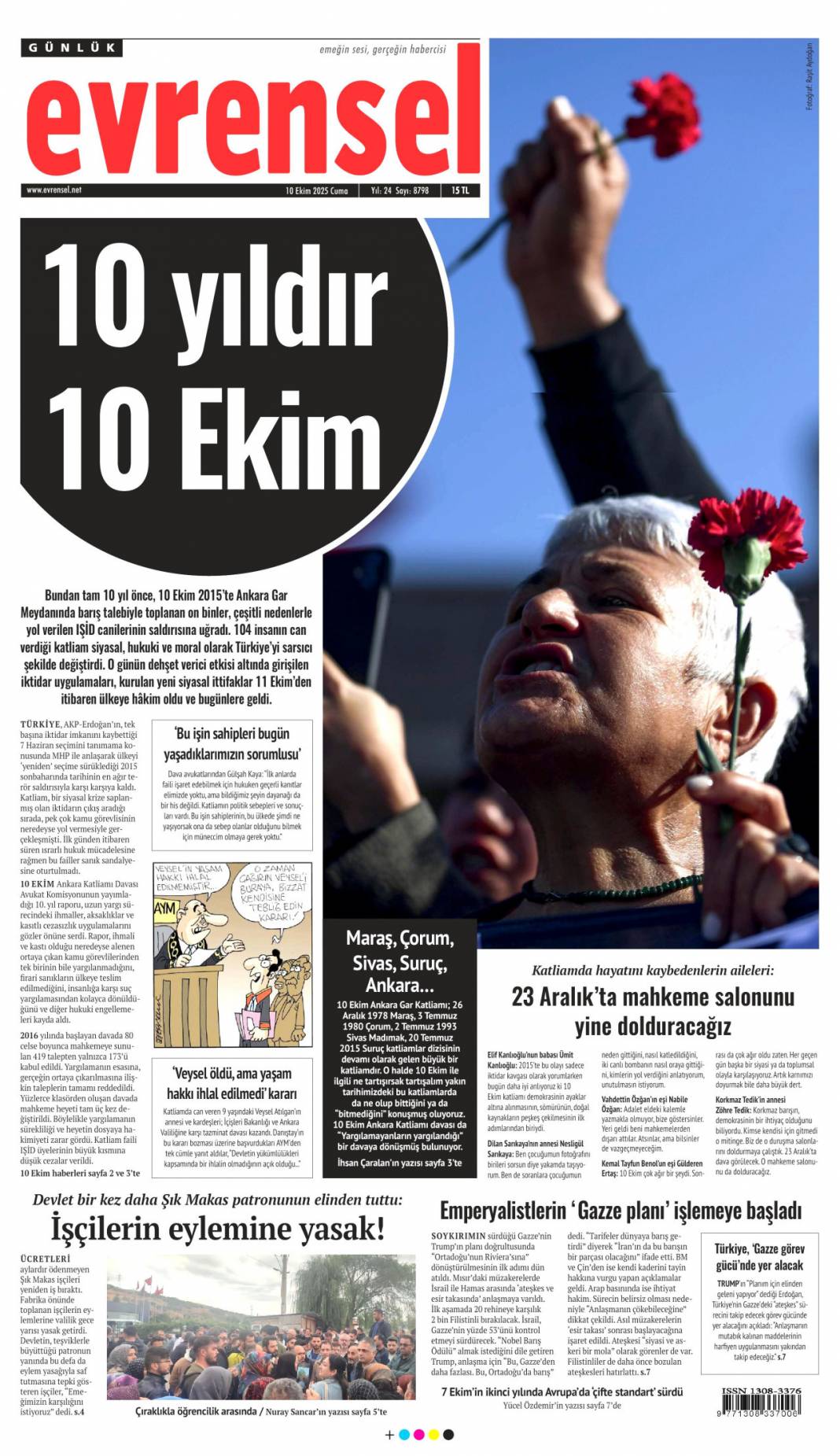 733 gün sonra silahlar sustu, Yüzün hep gülsün Gazze: 10 Ekim 2025 Cuma güncel gazete manşetleri 20