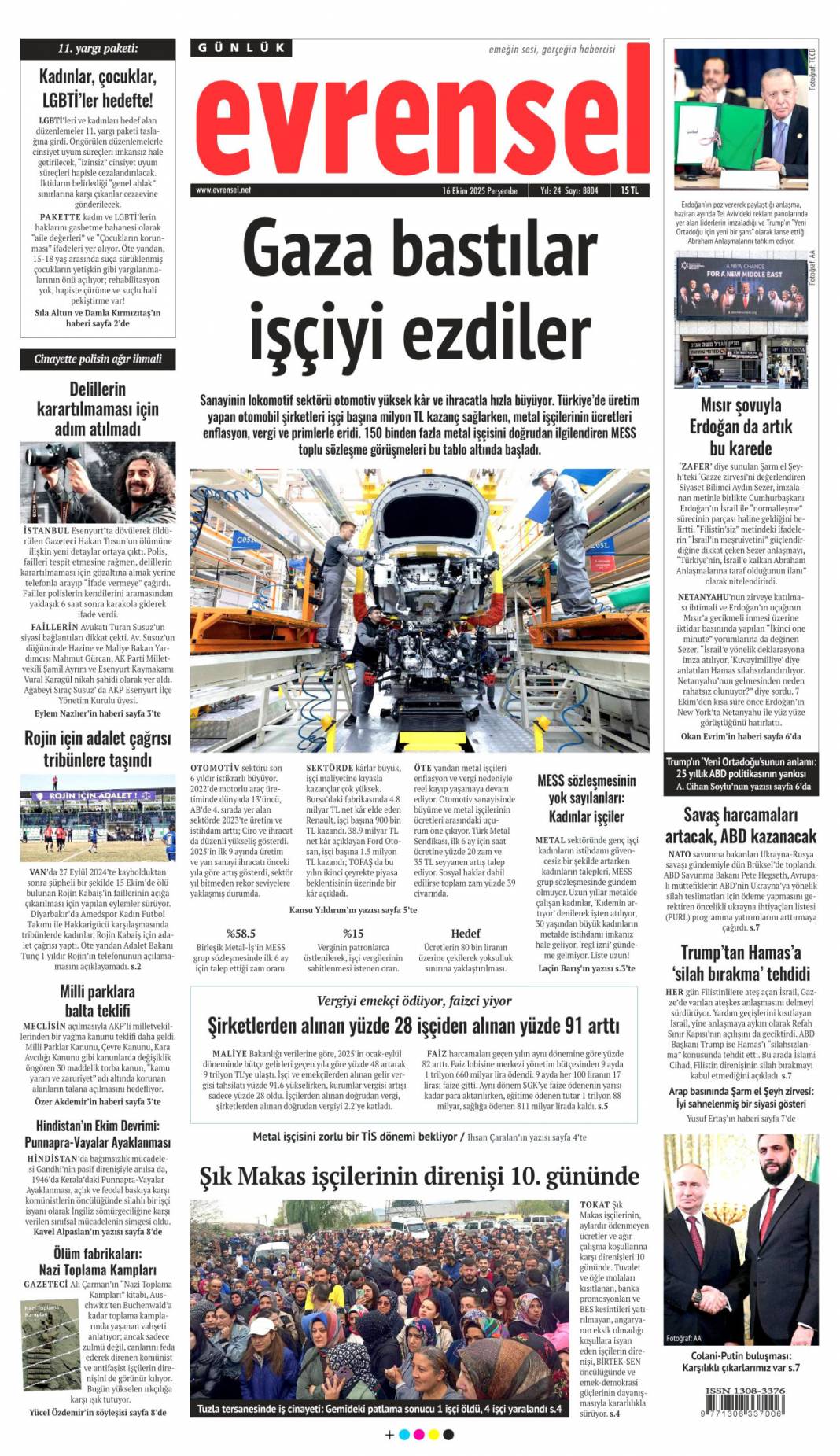 Türkiye dünyada vazgeçilmez oyuncu: 16 Ekim 2025 Perşembe güncel gazete manşetleri 11