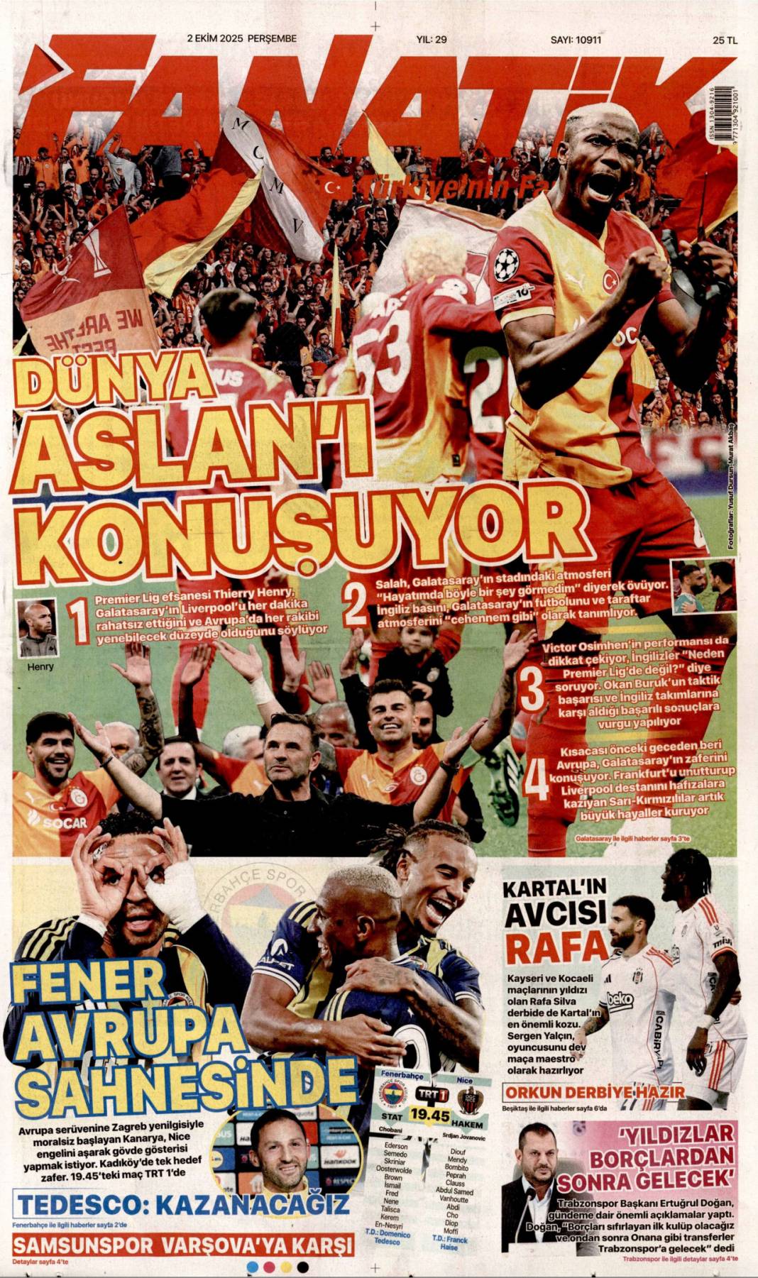 CHP'ye milli birlik dersi: 2 Ekim 2025 Perşembe güncel gazete manşetleri 26