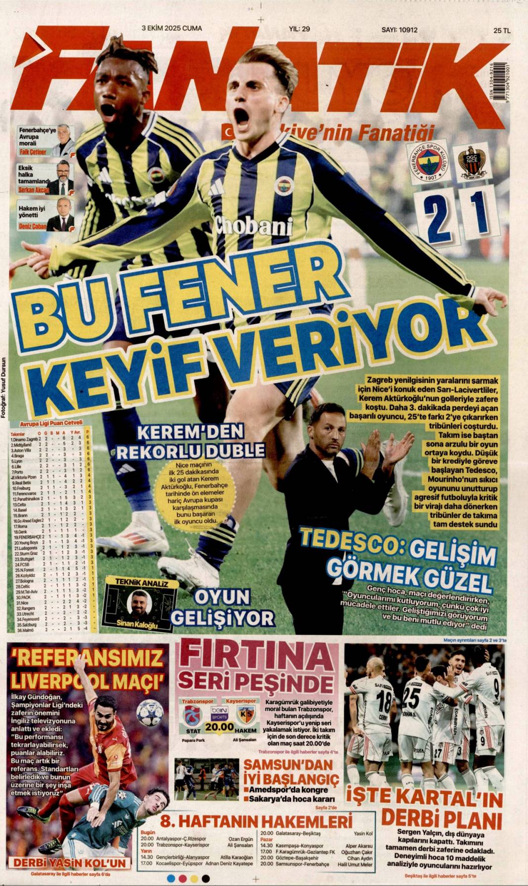 Karizma çizen 497 cesur yürek: 3 Ekim 2025 Cuma güncel gazete manşetleri 24