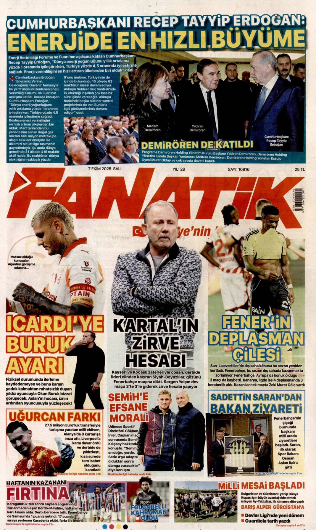 Ankara'dan Şam'a tam destek: YPG'yi beraber vuracağız! 7 Ekim 2025 Salı güncel gazete manşetleri 25