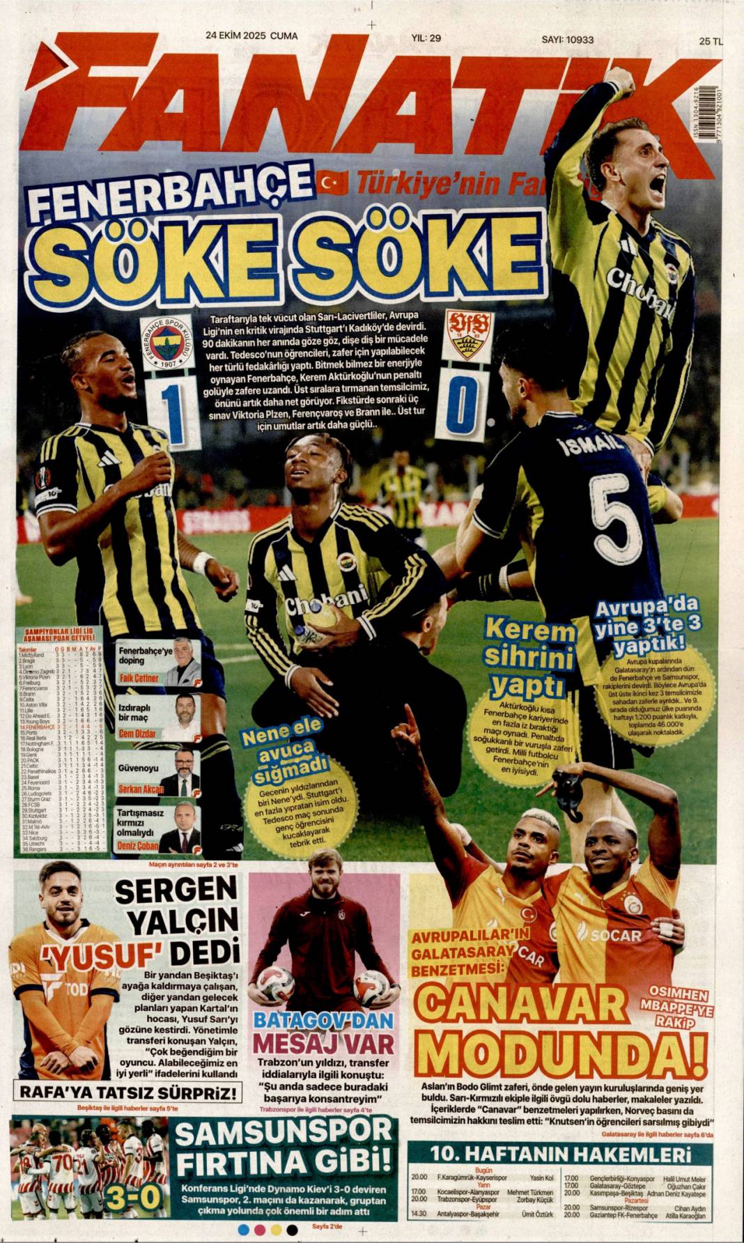 Boğazı haraca bağlamışlar: 24 Ekim 2025 cuma, güncel gazete manşetleri 25