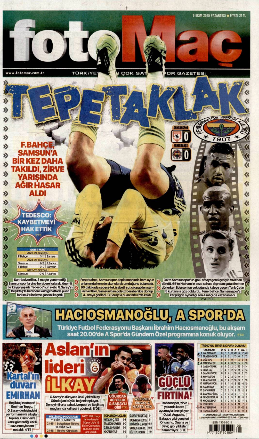 Soykırıma karşı Türkiye ayakta: 6 Ekim 2025 Pazartesi güncel gazete manşetleri 26