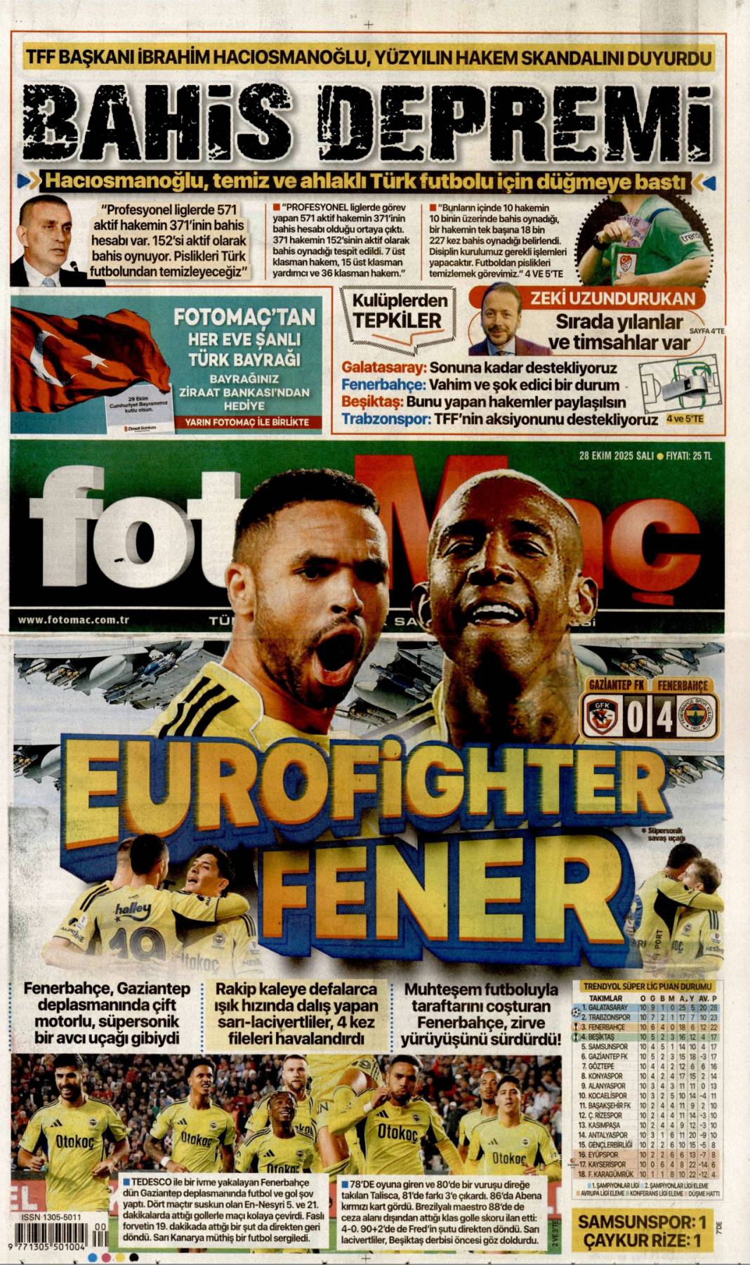 Gök Vatan için tarihi imzalar: 28 Ekim 2025 Salı, güncel gazete manşetleri... 25