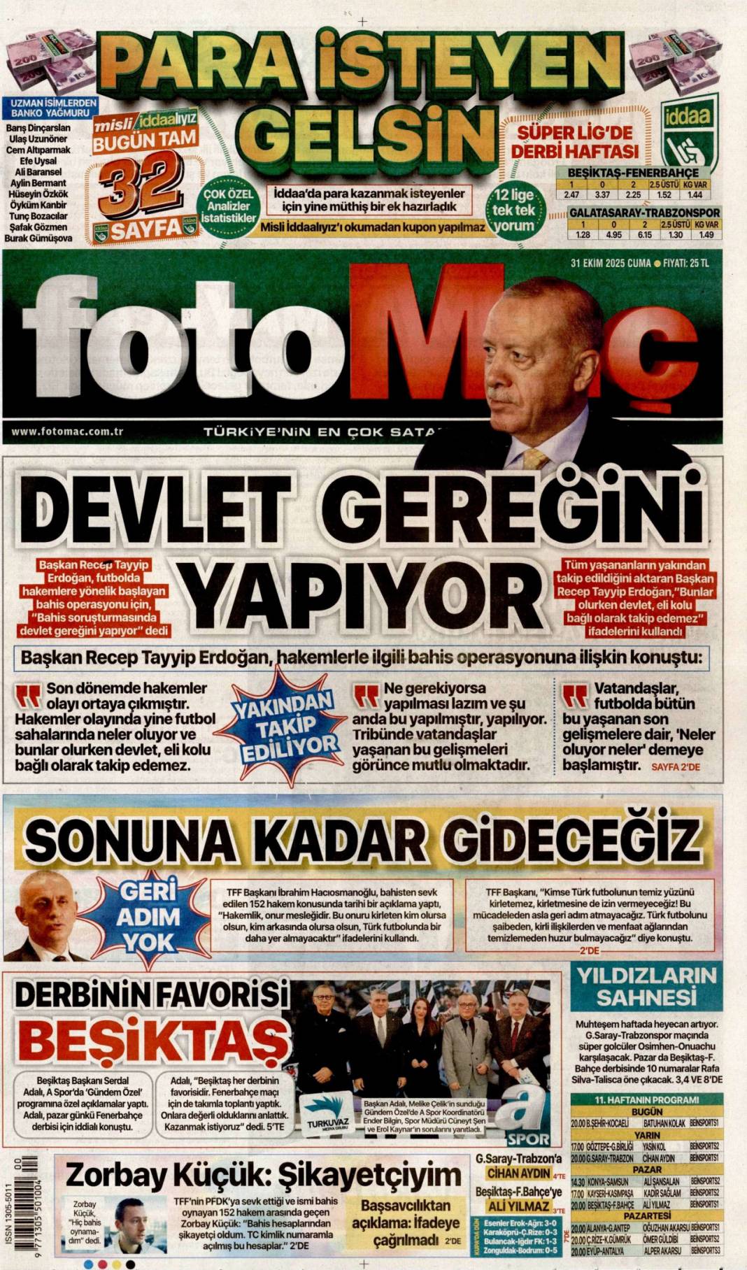 Şansölye'ye Gazze dersi: 31 Ekim 2025 Cuma güncel gazete manşetleri 21