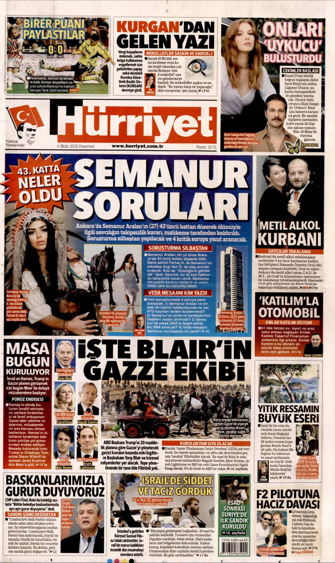 Soykırıma karşı Türkiye ayakta: 6 Ekim 2025 Pazartesi güncel gazete manşetleri 4