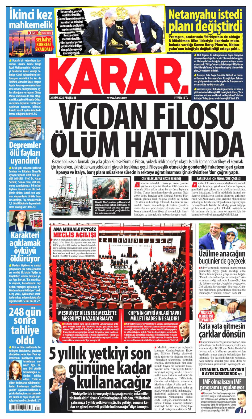 CHP'ye milli birlik dersi: 2 Ekim 2025 Perşembe güncel gazete manşetleri 13